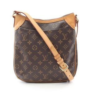 Louis Vuitton Odeon Shoulder Bag Leather Monogram Brown